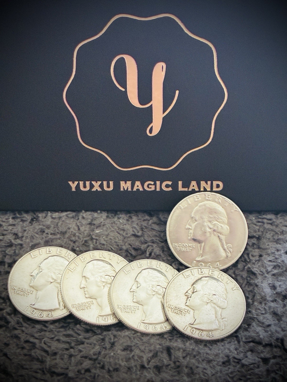 Real Silver 1964 Expanded Shell Set Quarter Coin Magic Trick Gimmick Gaff Yuxu