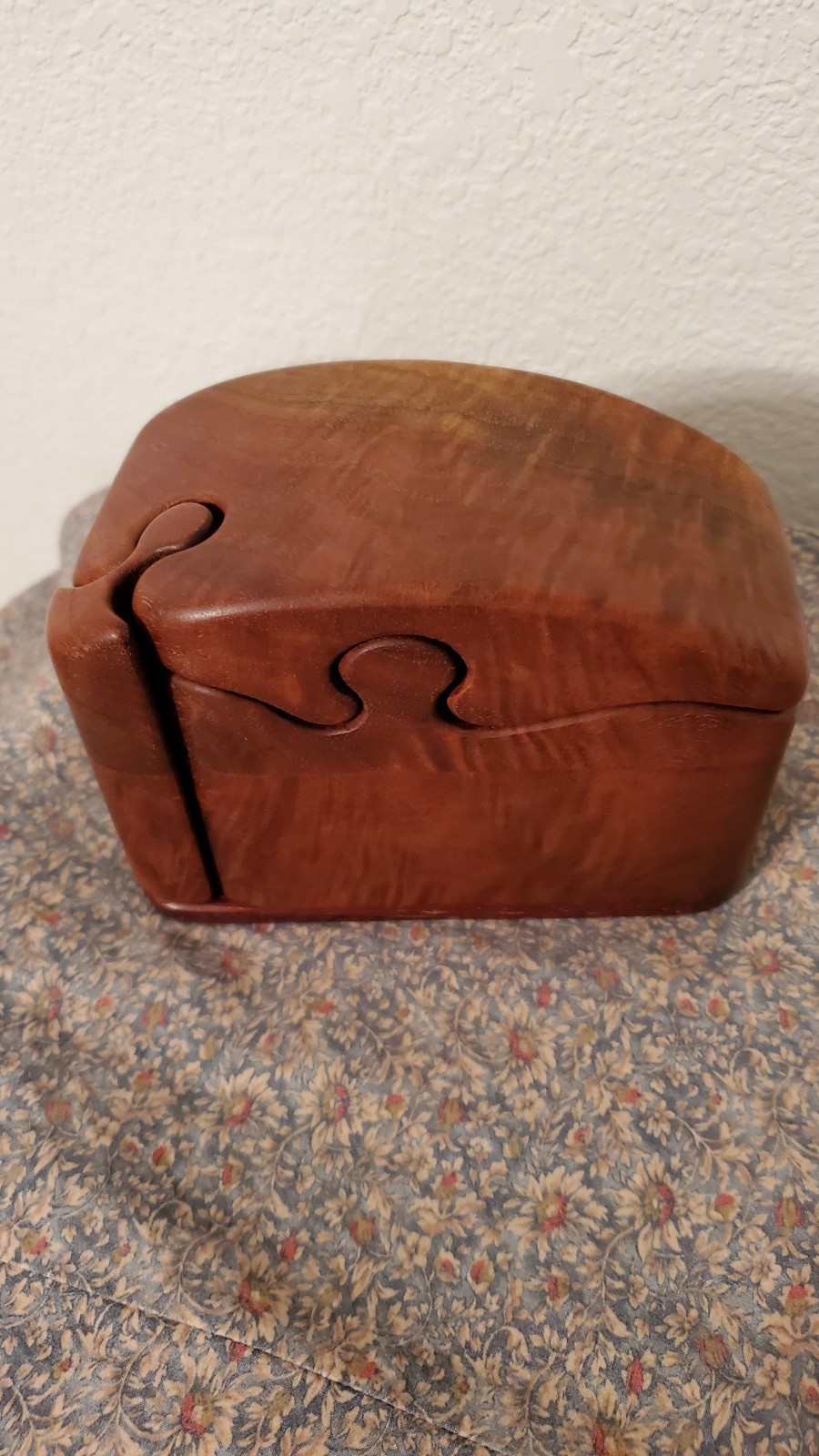 Fred and Marilyn Buss Vintage Wooden Jewelry Puzzel Box