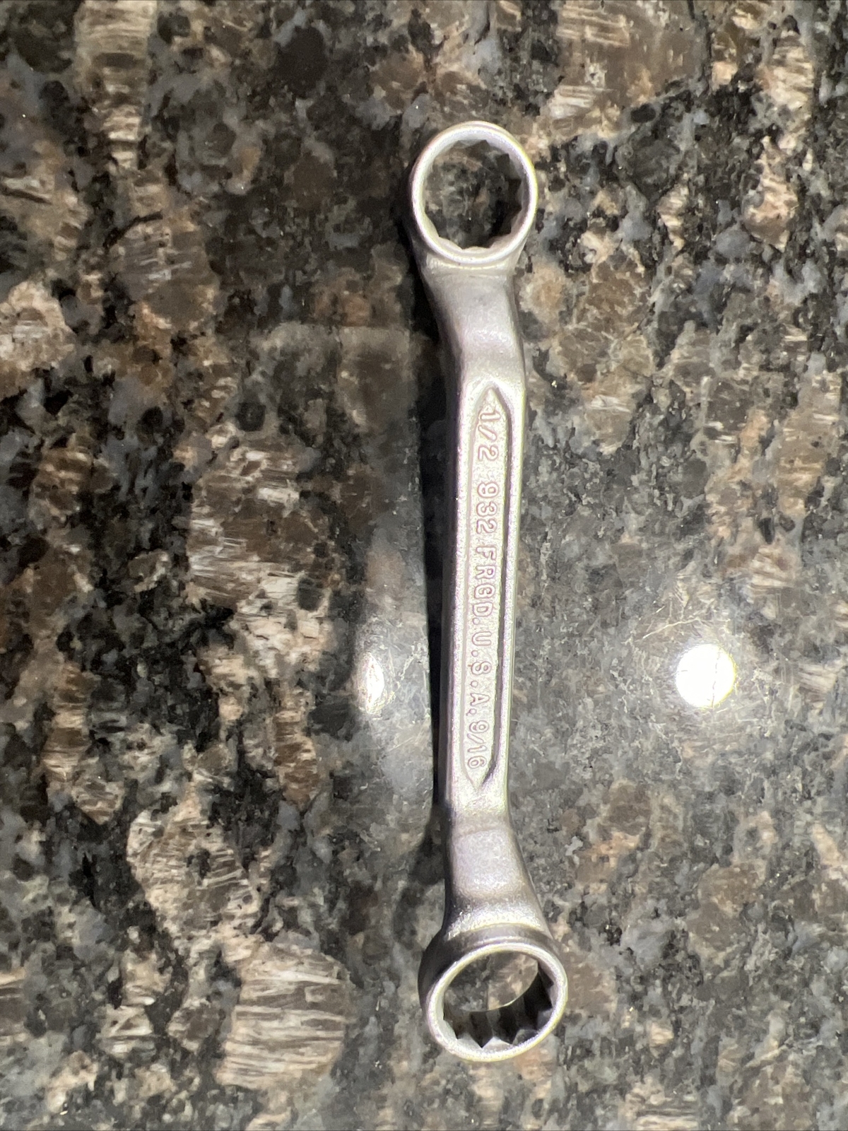 Vintage Indestro Short double box end wrench 932 1/2\ Vintage Indestro Short double box end wrench 932 1/2\
