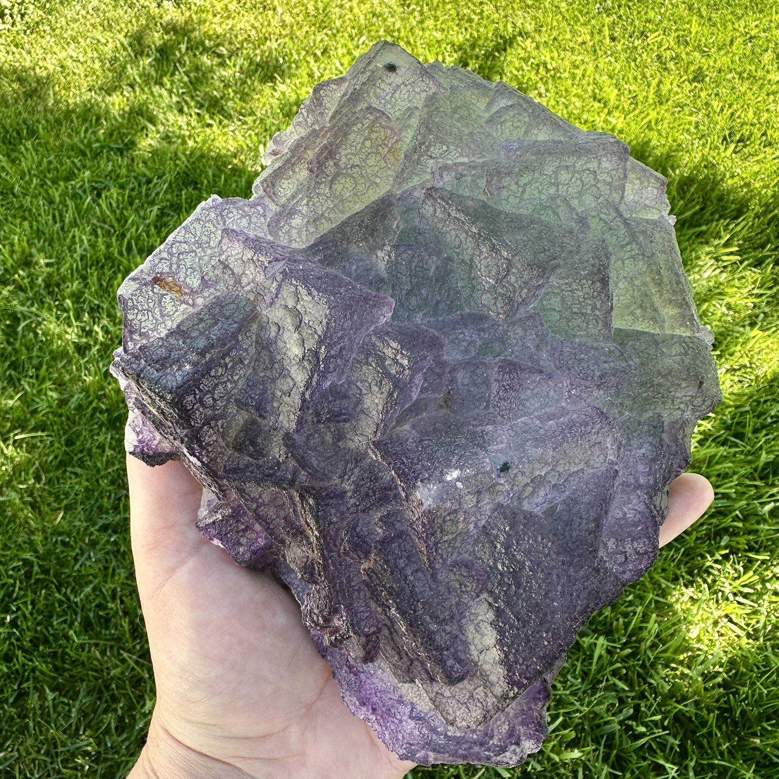 Purple and Green QR Fluorite — China
