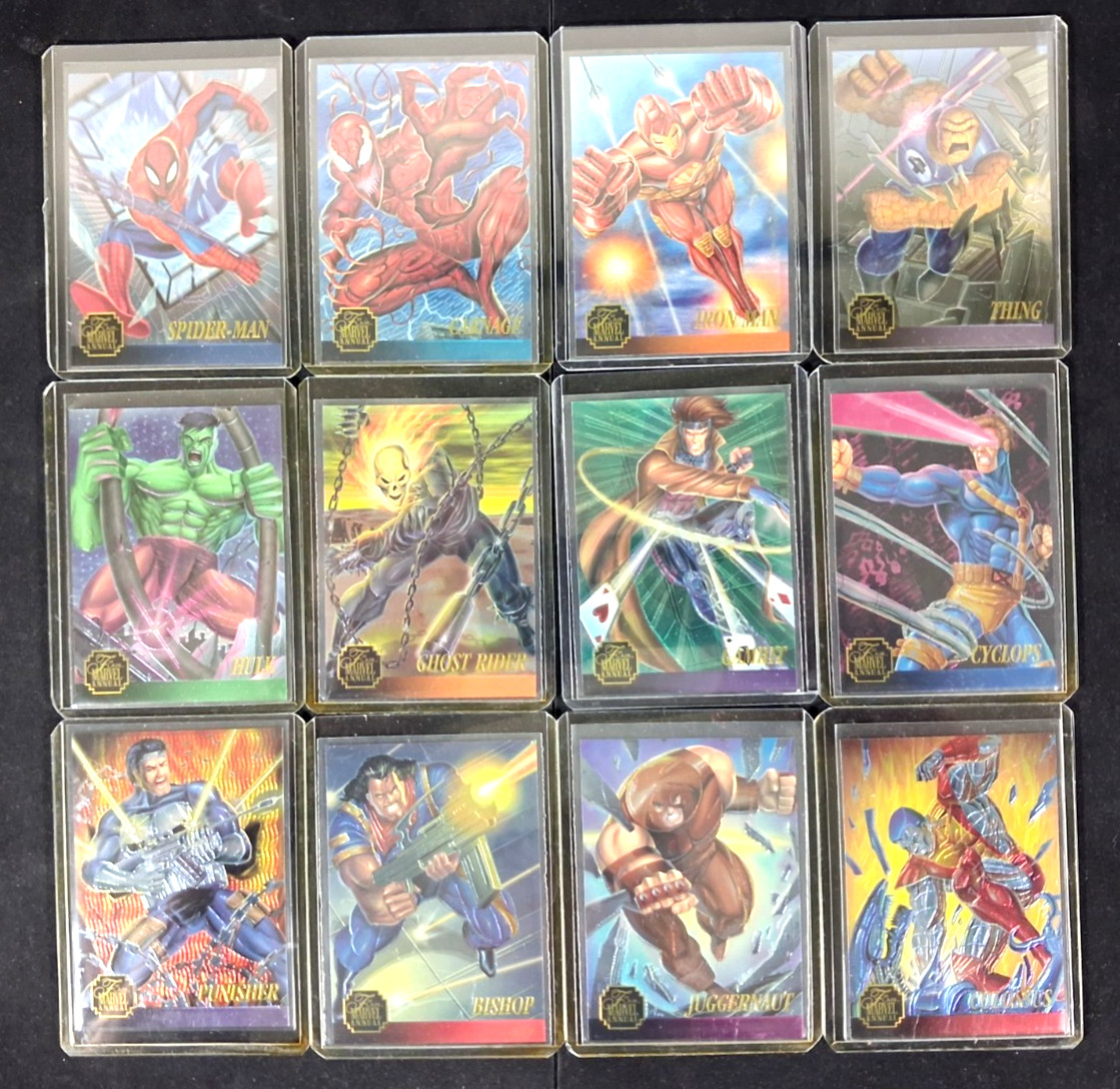 1995 Flair Marvel Annual Complete Chromium Set (12) S21-LK 1995 Flair Marvel Annual Complete Chromium Set (12) S21-LK