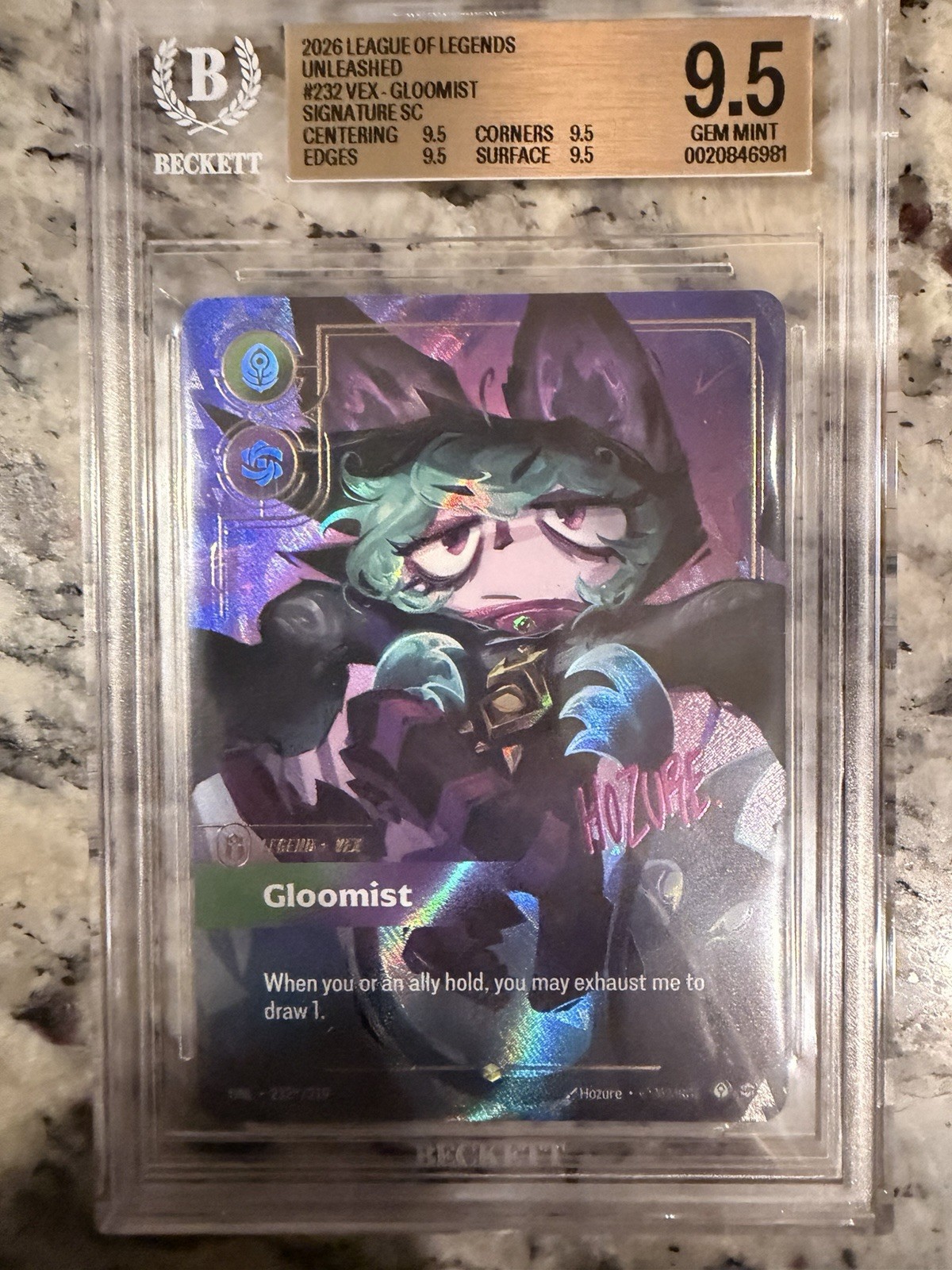 2026 League of Legends Unleashed Gloomist #232 Signature SC VEX Auto