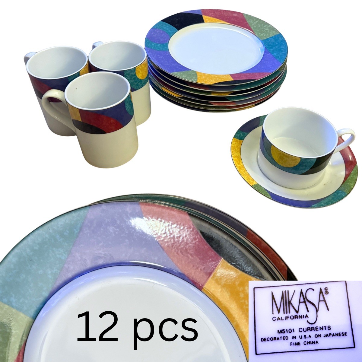 Mikasa Currents dishes 12 Pcs m5101 Mikasa Currents dishes 12 Pcs m5101