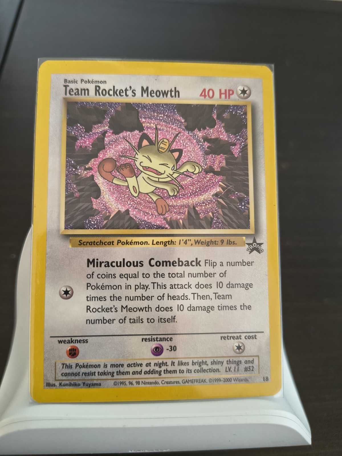 Pokémon - Team Rocket's Meowth (18) - Promo Card  - Ungraded/LP