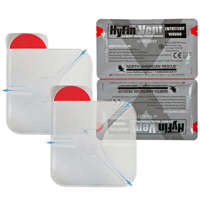 North American Rescue Hyfin Vent Chest Seal, Original Version 2 Count (Pack of 1 North American Rescue Hyfin Vent Chest Seal, Original Version 2 Count (Pack of 1