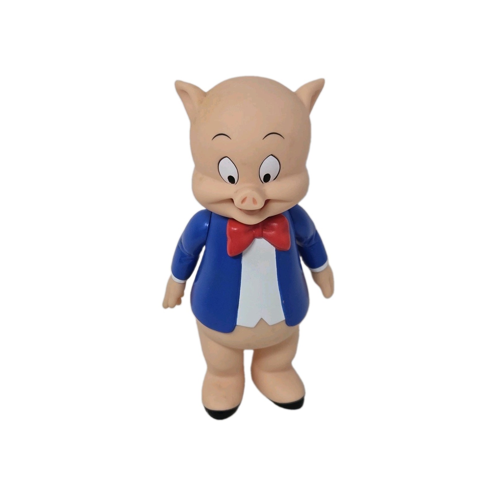 VINTAGE PORKY PIG PLASTIC RUBBER WARNER BROS ENTERTAINMENT COLLECTIBELE 7\