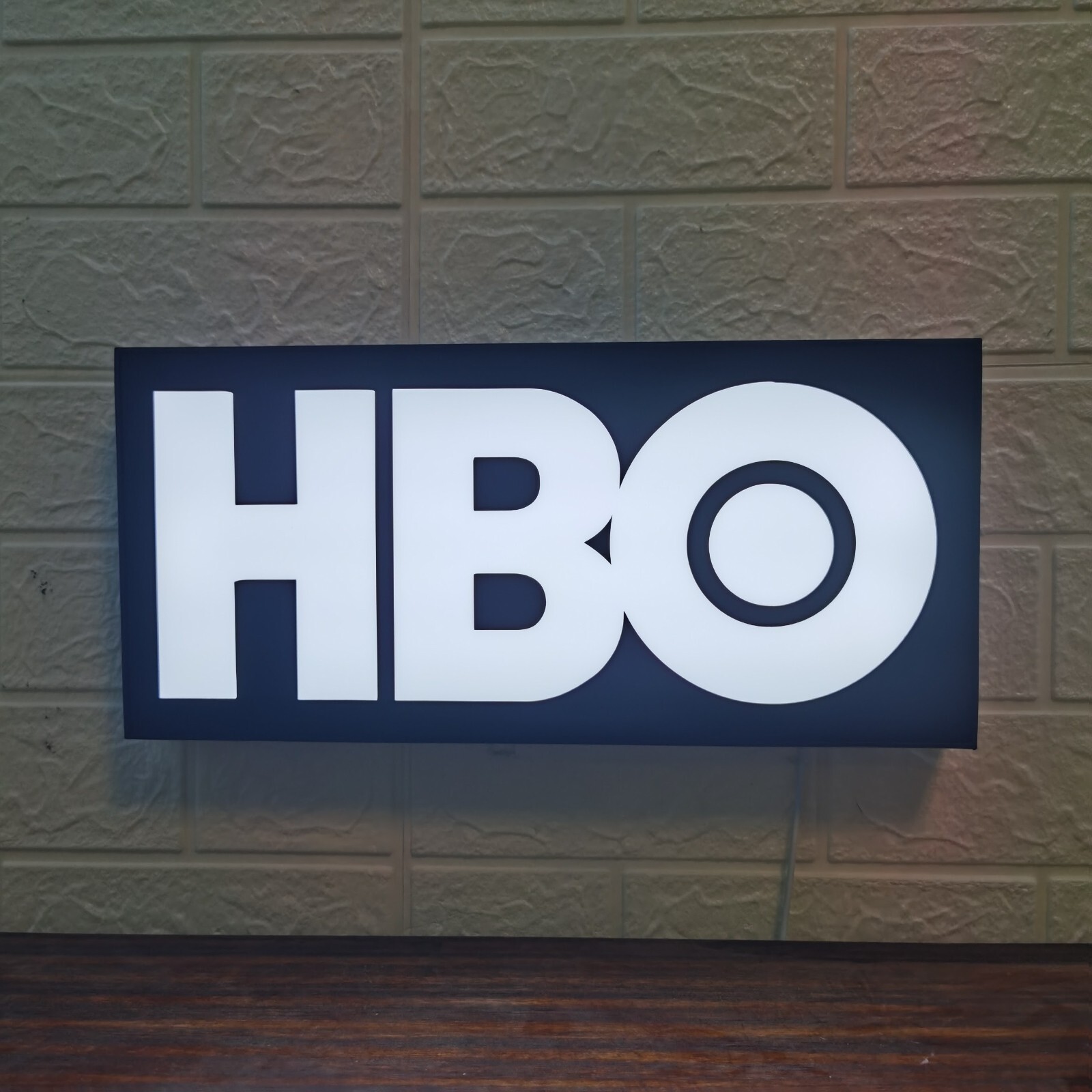 HBO Logo LED Lightbox | Fully Dimmable & Powered by USB fast shipment