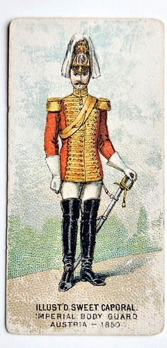 1888 N224 Kinney Military Series, Card #299 Imperial Body Guard Austria - 1850