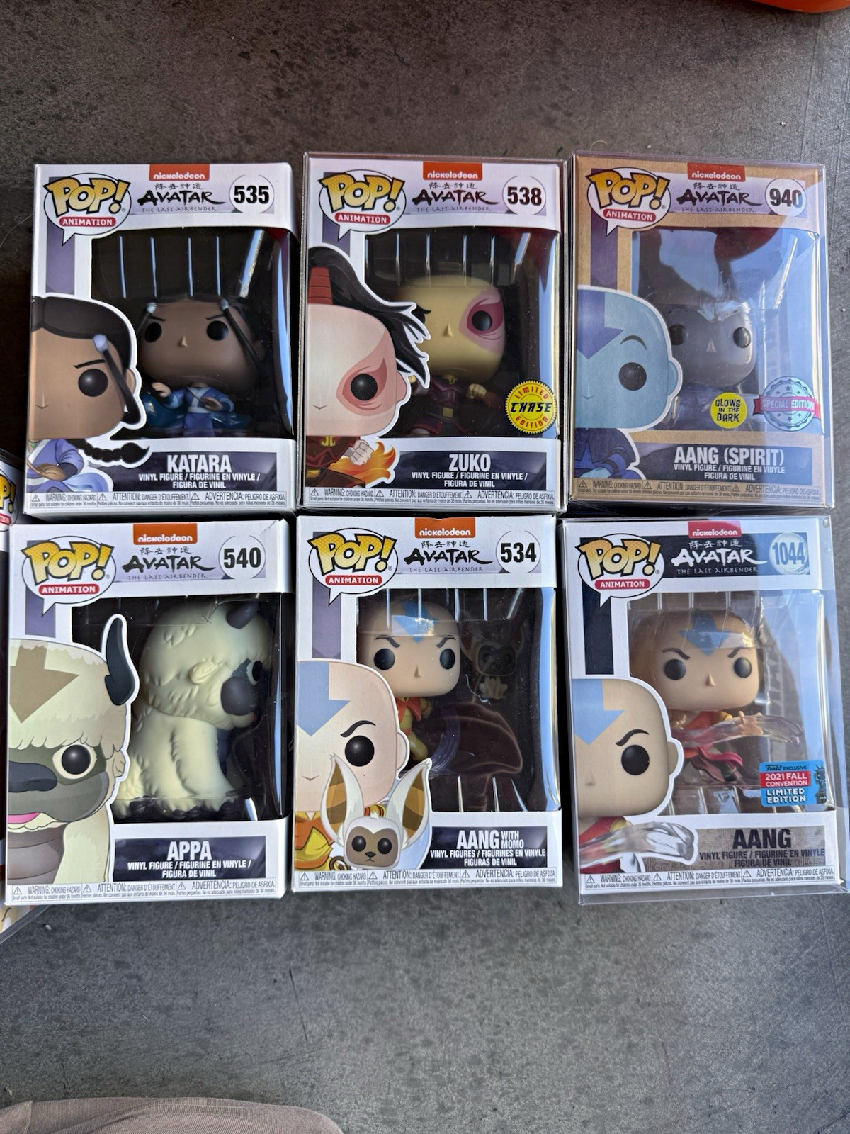 Funko Pop Avatar: The Last Airbender 7-Pack Chase GITD Katara Zuko Aang Funko Pop Avatar: The Last Airbender 7-Pack Chase GITD Katara Zuko Aang