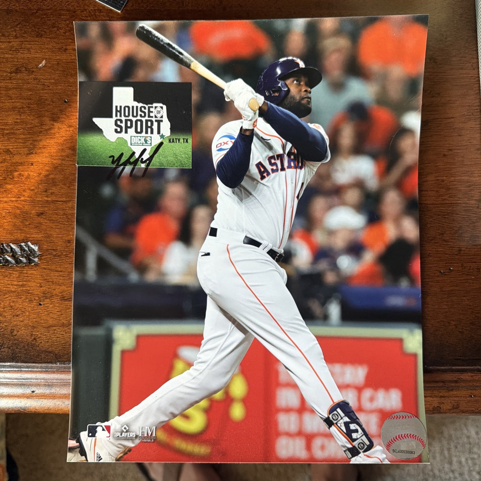 Yordan Alvarez autographed poster from his 2022 World Series winning season