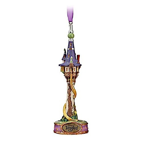 Disney Store Tangled Rapunzel\'s Tower Castle Sketchbook Christmas Ornament NEW