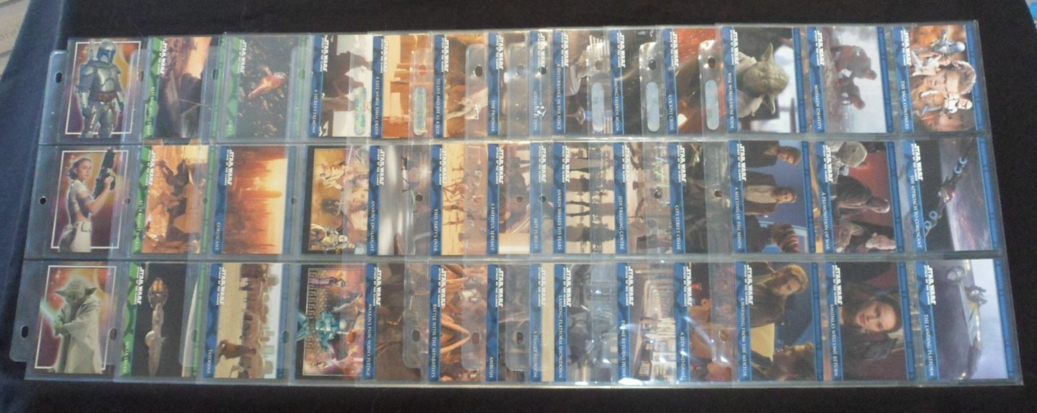 2002 Star Wars: Attack of the Clones (Topps) UK MASTER Set of 110 Base/3 Subsets