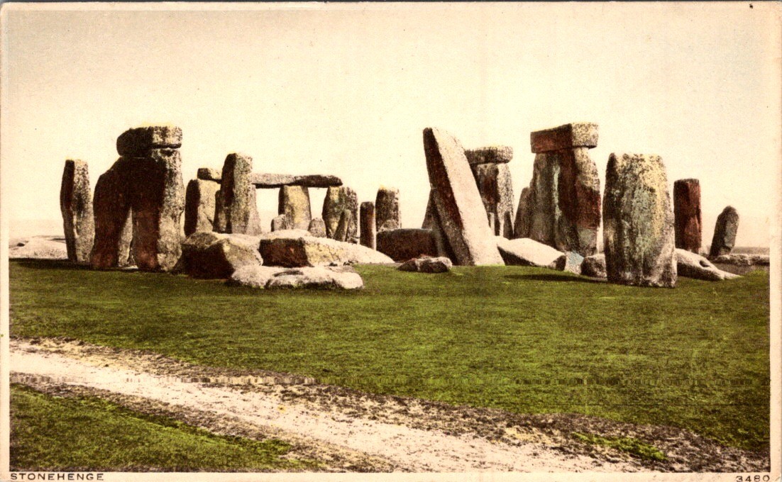 Stonehenge Pre-Excavation Photochrom PC 1900s Divided Back Wiltshire Unused