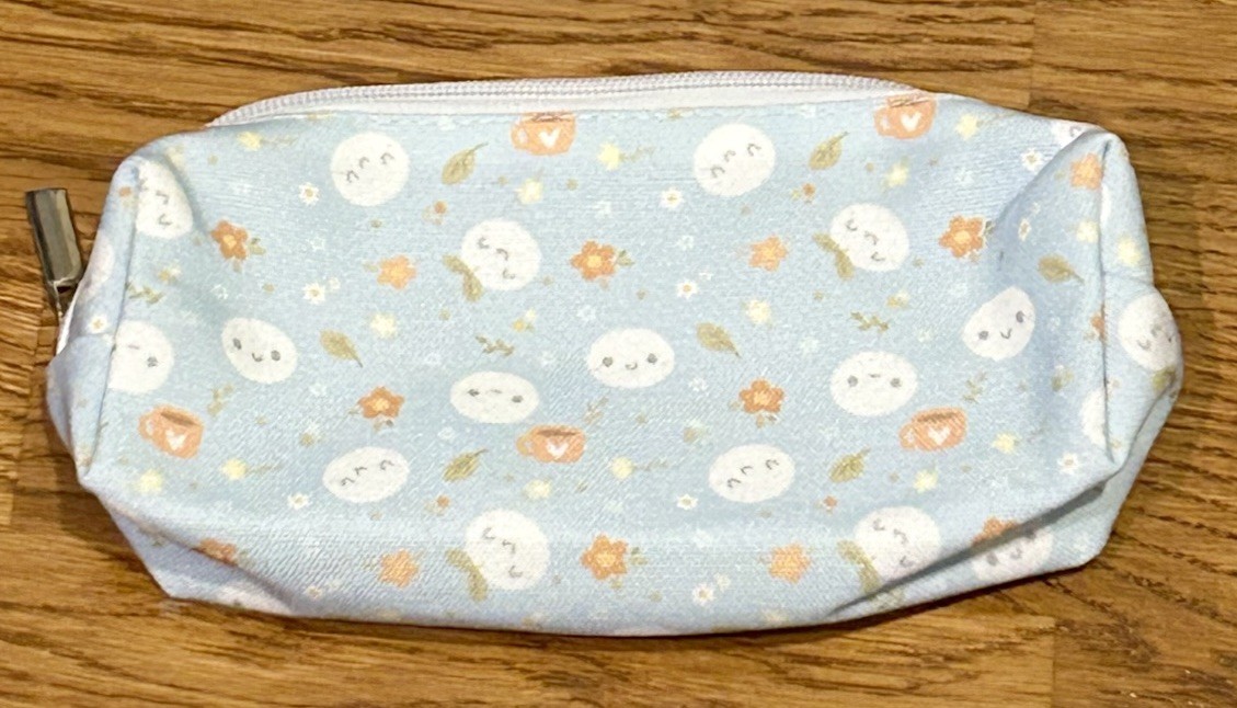 New TCMC “Clear Skies” Blue Stationery Zipper Pouch TheCoffeeMonsterzCo