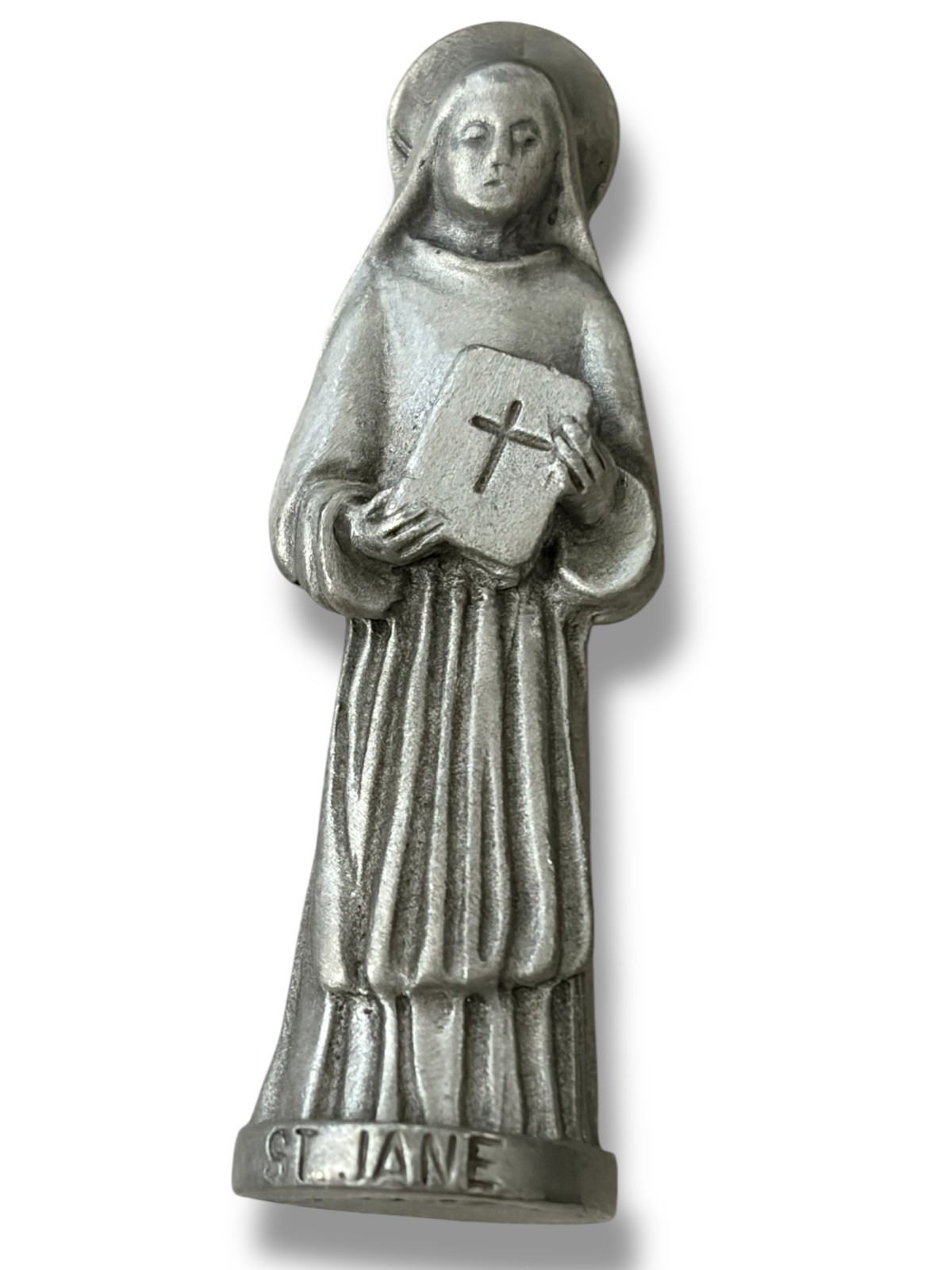 Creed Pewter Patron SAINT JANE Catholic Religious Christianity Mini Figurine