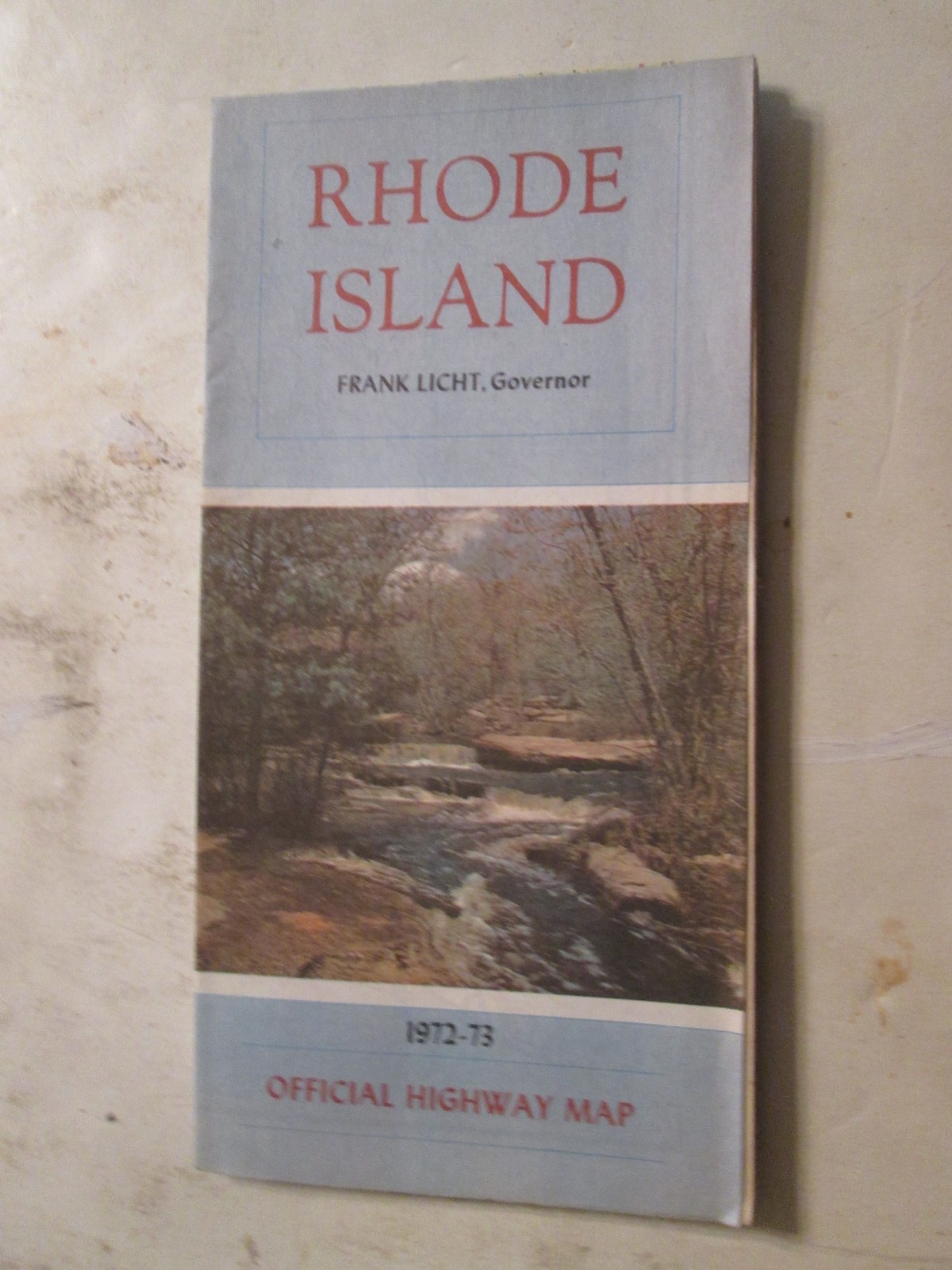 Official Highway Road Map of Rhode Island 1972-73