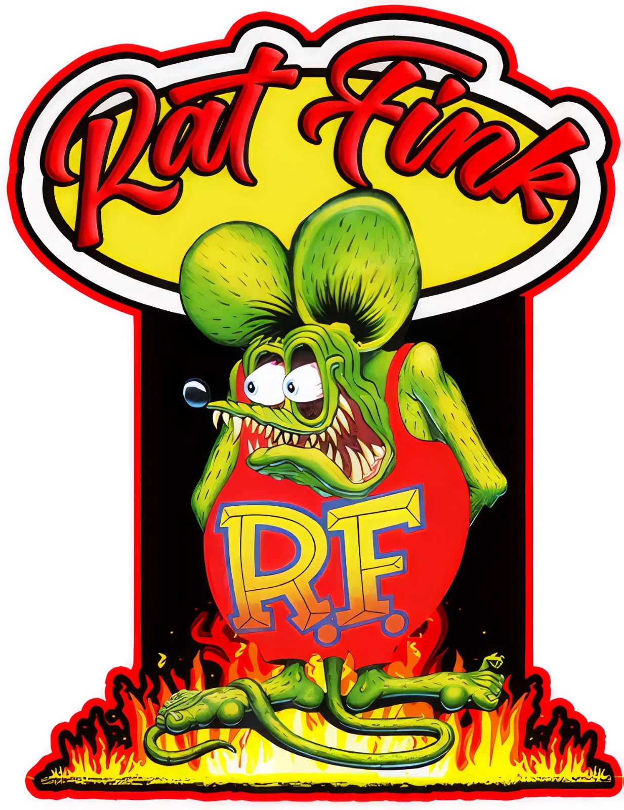 RAT FINK R.F. FLAMING HOT ROD KUSTOM KULTURE 23