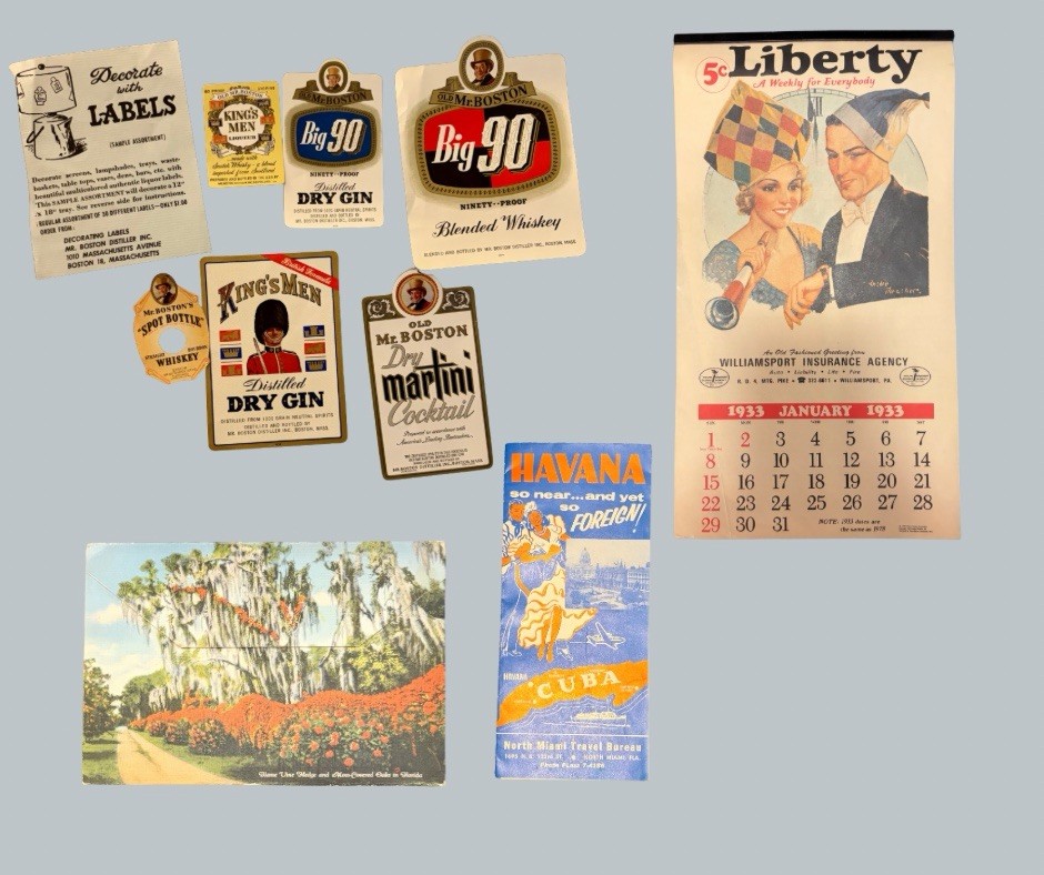 Vintage Paper Ephemera Lot - 1930s-60s Florida Tourism & Advertising