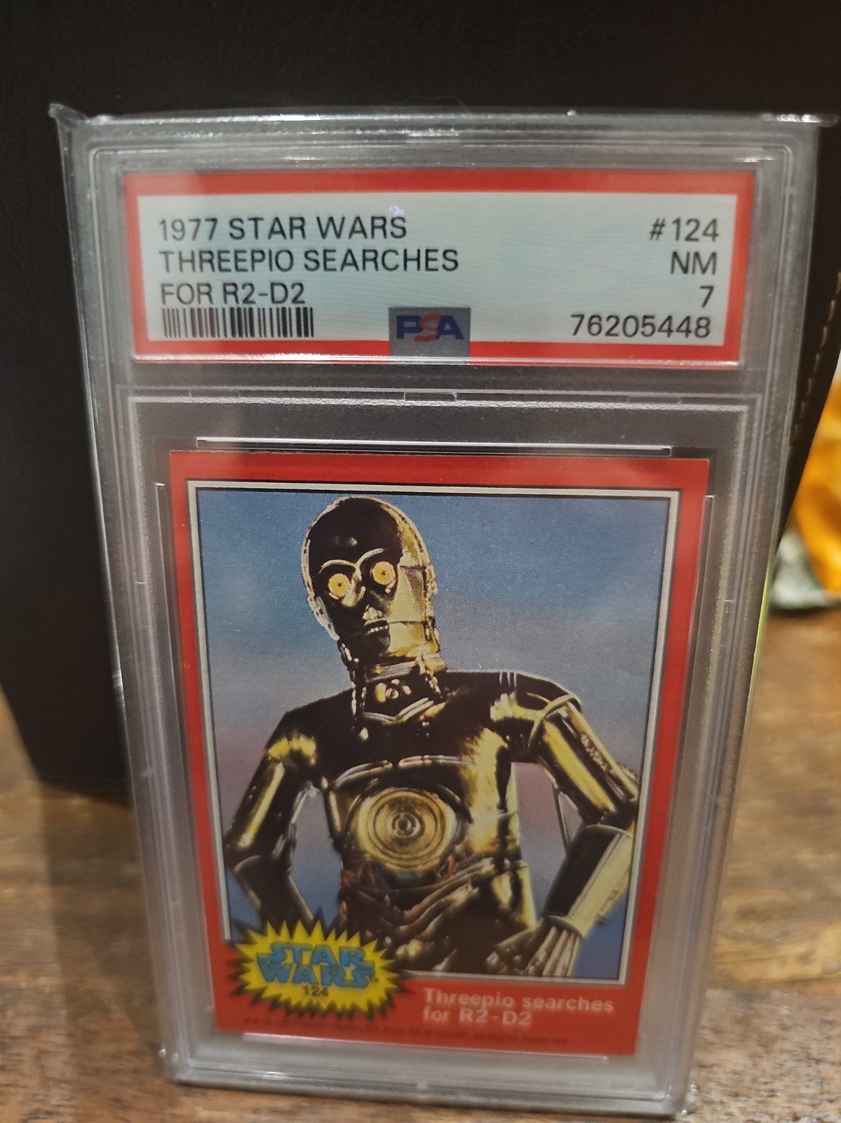 Threepio Searches for R2-D2 - 1977 Topps Star Wars #124 PSA 7