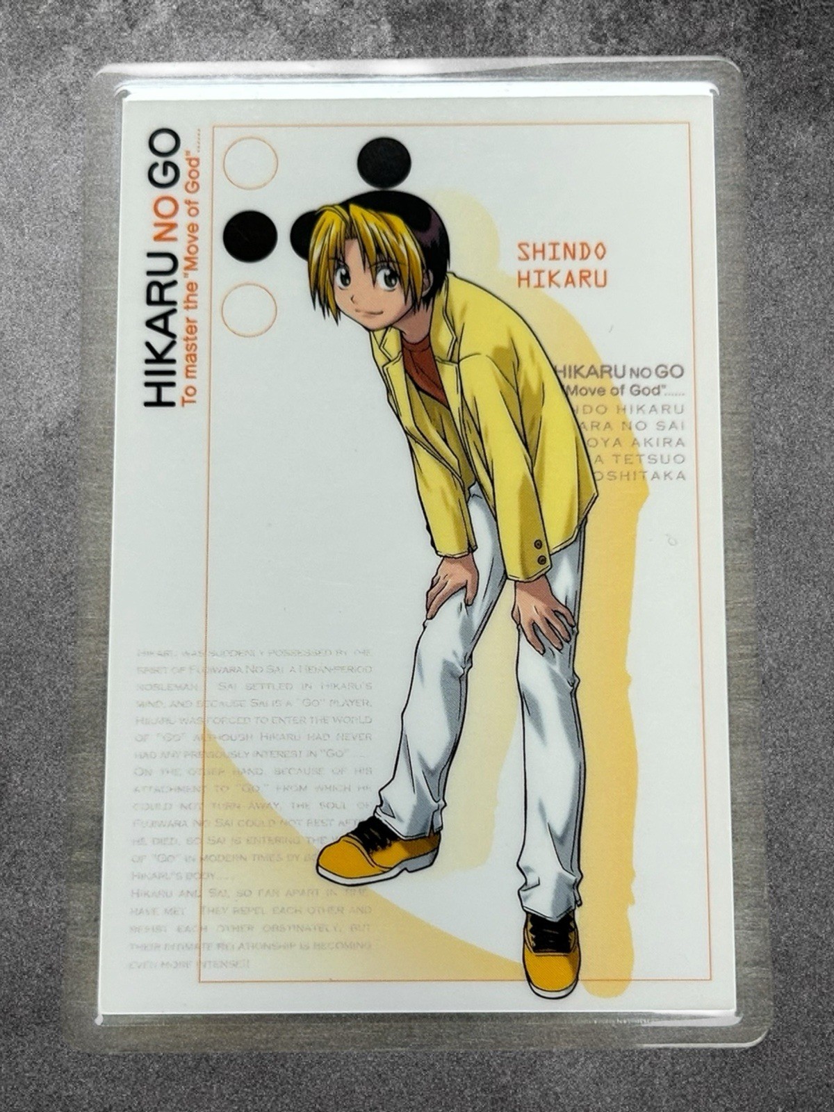 Vintage Hikaru no Go Shindo Hikaru Laminate Card Promo Anime