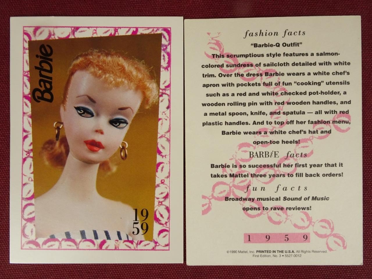 Mattel Barbie Trading Cards Fashion Facts 1950's - 1990's Vintage Lot of 200+
