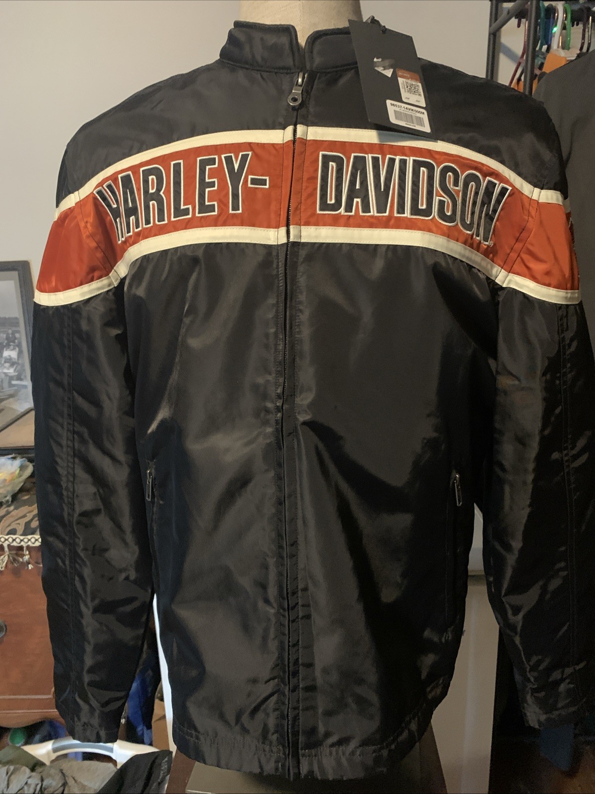 NWT Harley-Davidson Men\'s Generations Jacket Black Nylon 98537-14VM Medium