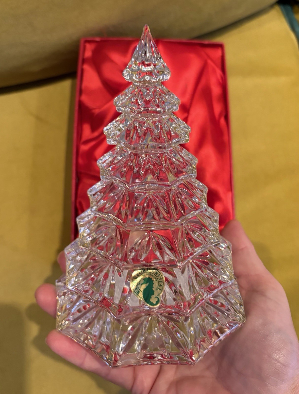 EUC Waterford Crystal 6.5 Christmas Tree