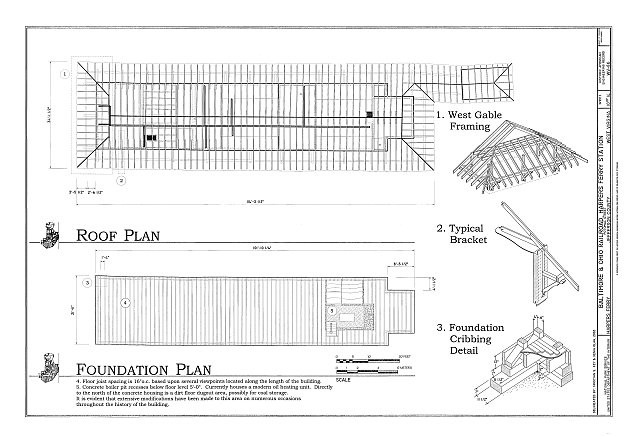 Photo:Harpers Ferry WV Baltimore Ohio Railroad Station Roof Plan 1900s