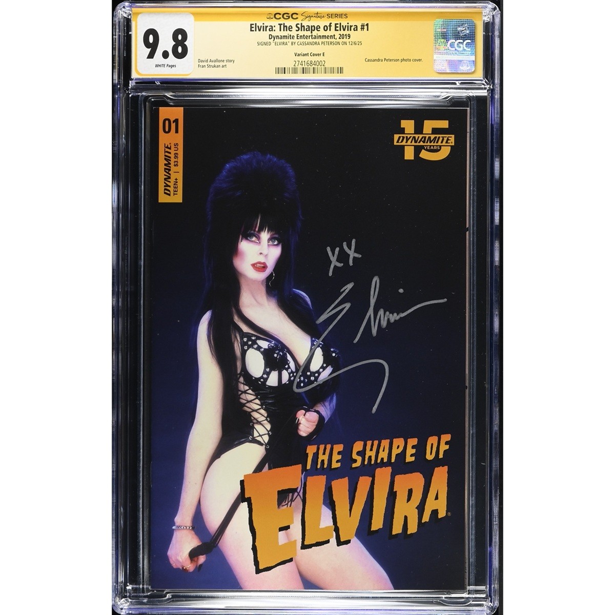 Elvira: The Shape of Elvira #1__CGC 9.8 SS__Signed by Cassandra Peterson