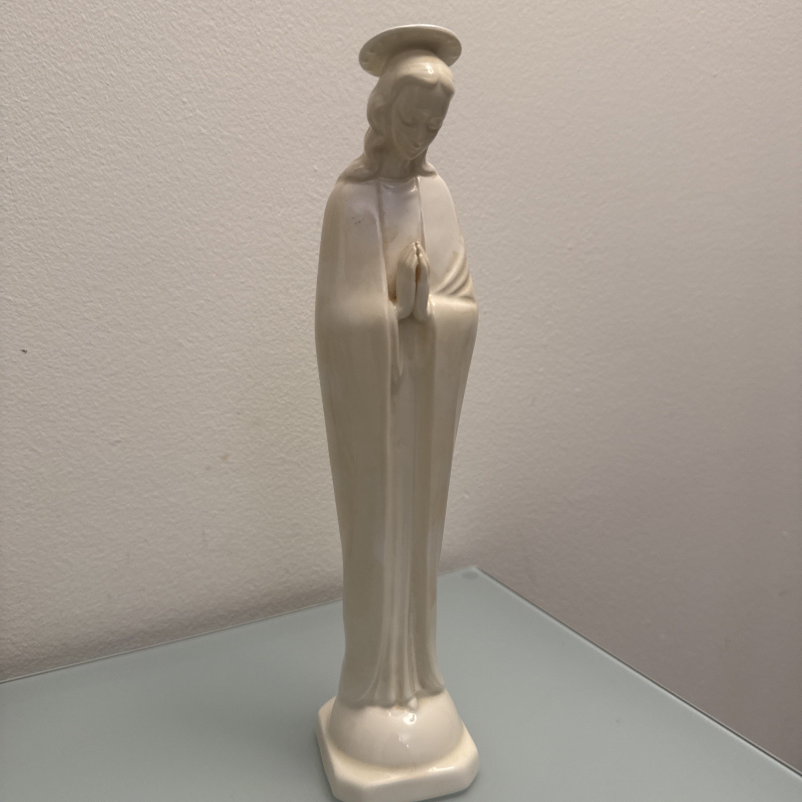 MJ Hummel White Madonna Praying Figurine 10.5\