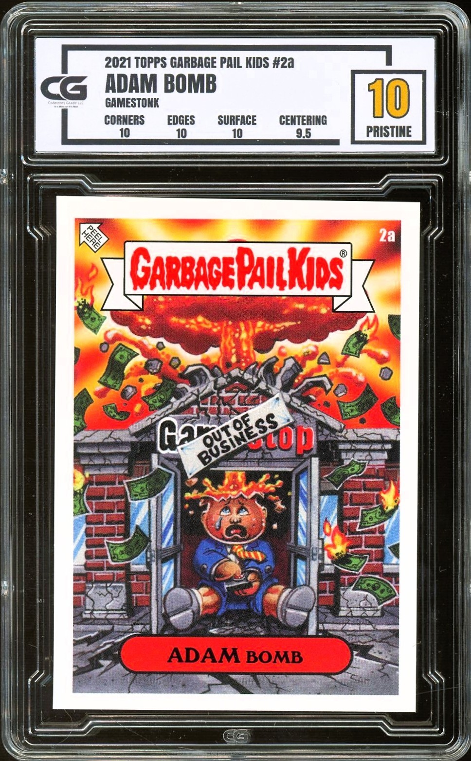 2021 Garbage Pail Kids Gamestonk 2a Game Stop Adam Bomb ~ CG 10 PRISTINE