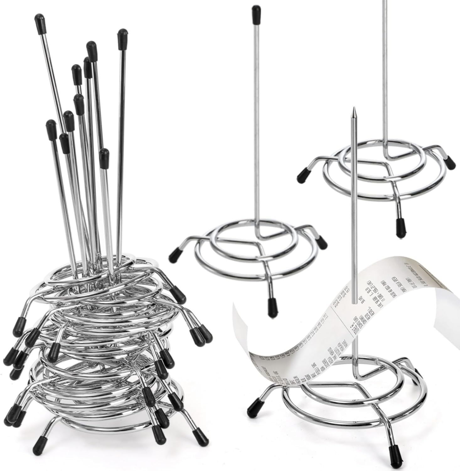 10 Pack Check Spindle, Paper Receipt Holder Spike, Stainless Steel Restaurant... 10 Pack Check Spindle, Paper Receipt Holder Spike, Stainless Steel Restaurant...