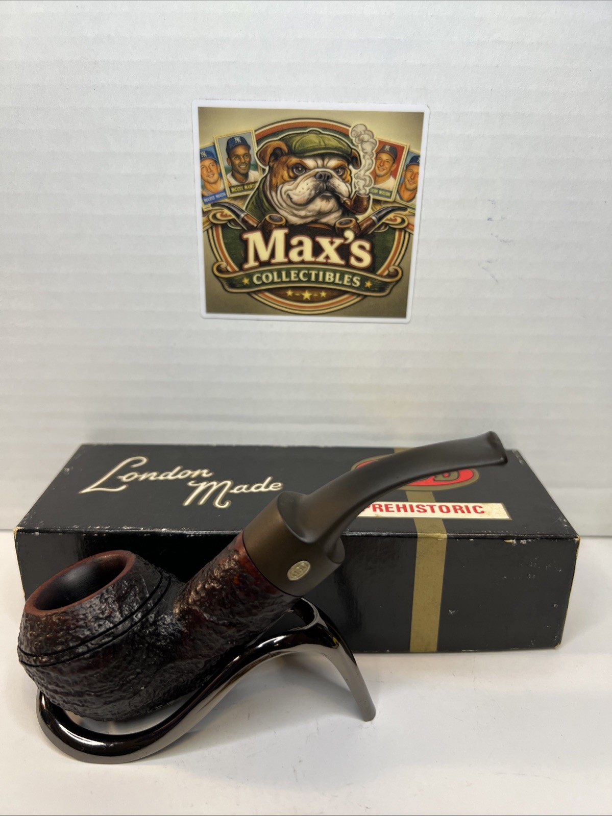 Vintage GBD Prehistoric 9438 Chubby Rhodesian Estate Pipe London England W/ Box