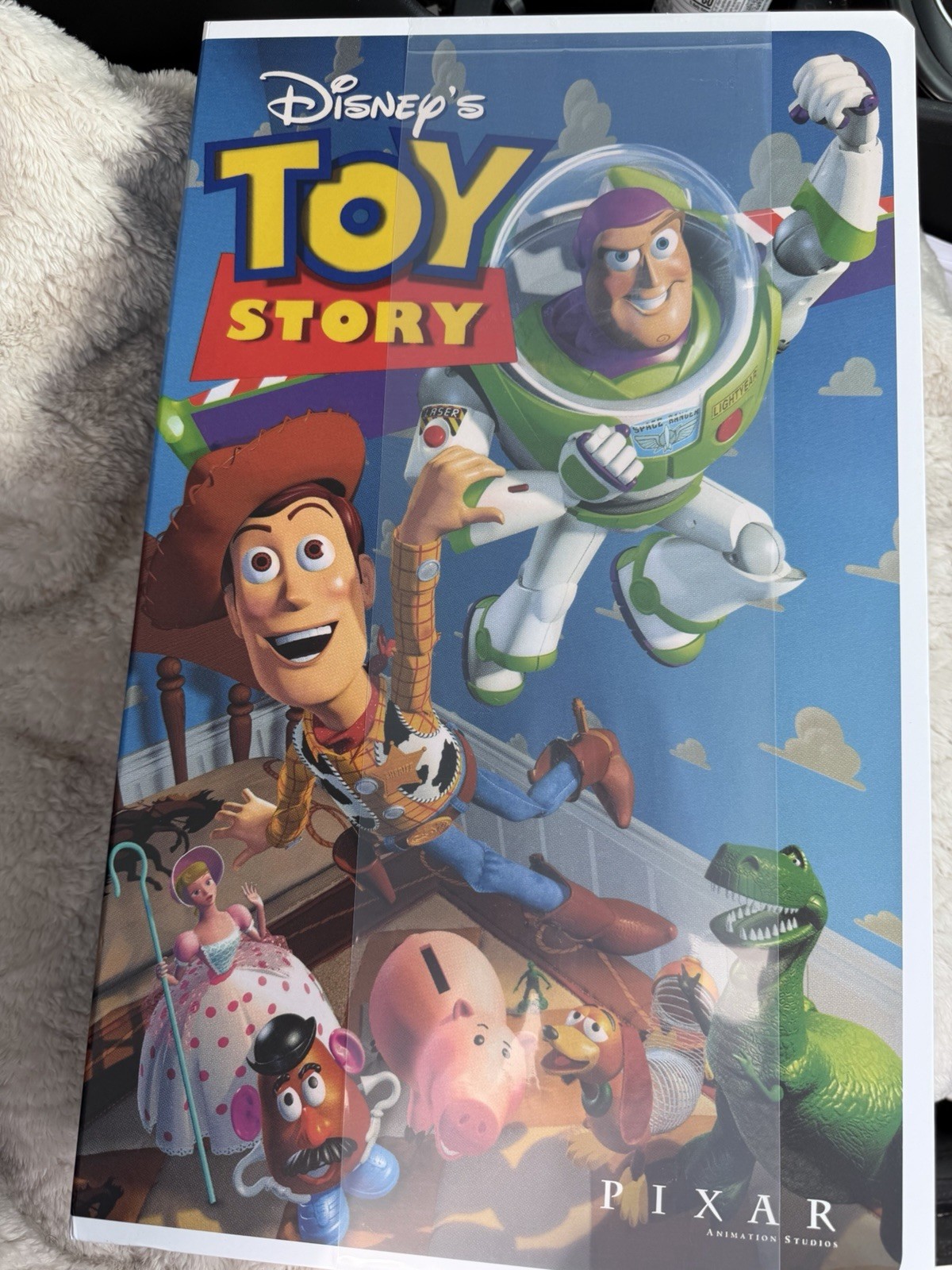 Disney Toy Story VHS Fleece Throw Blanket with Woody & Buzz Lightyear Disney Toy Story VHS Fleece Throw Blanket with Woody & Buzz Lightyear