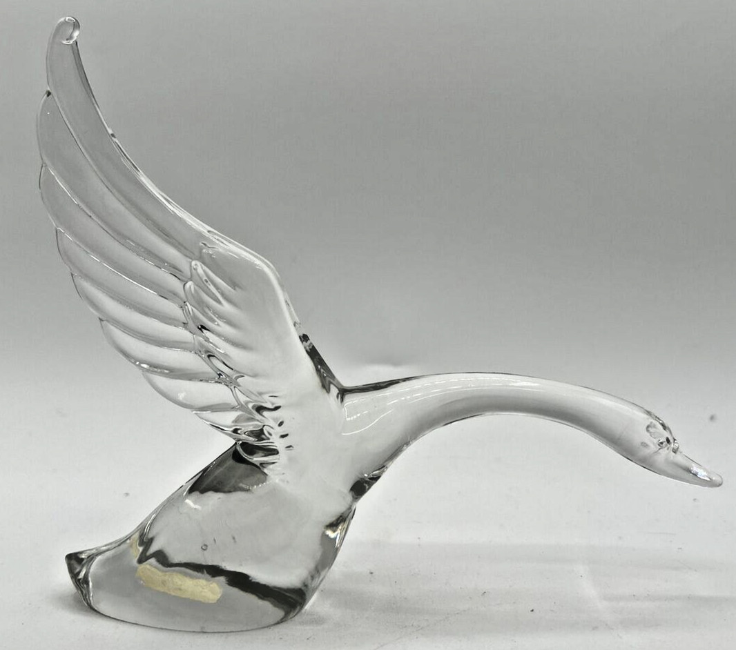 Vintage Heisey Clear Crystal Goose 7.5in Long U256/2