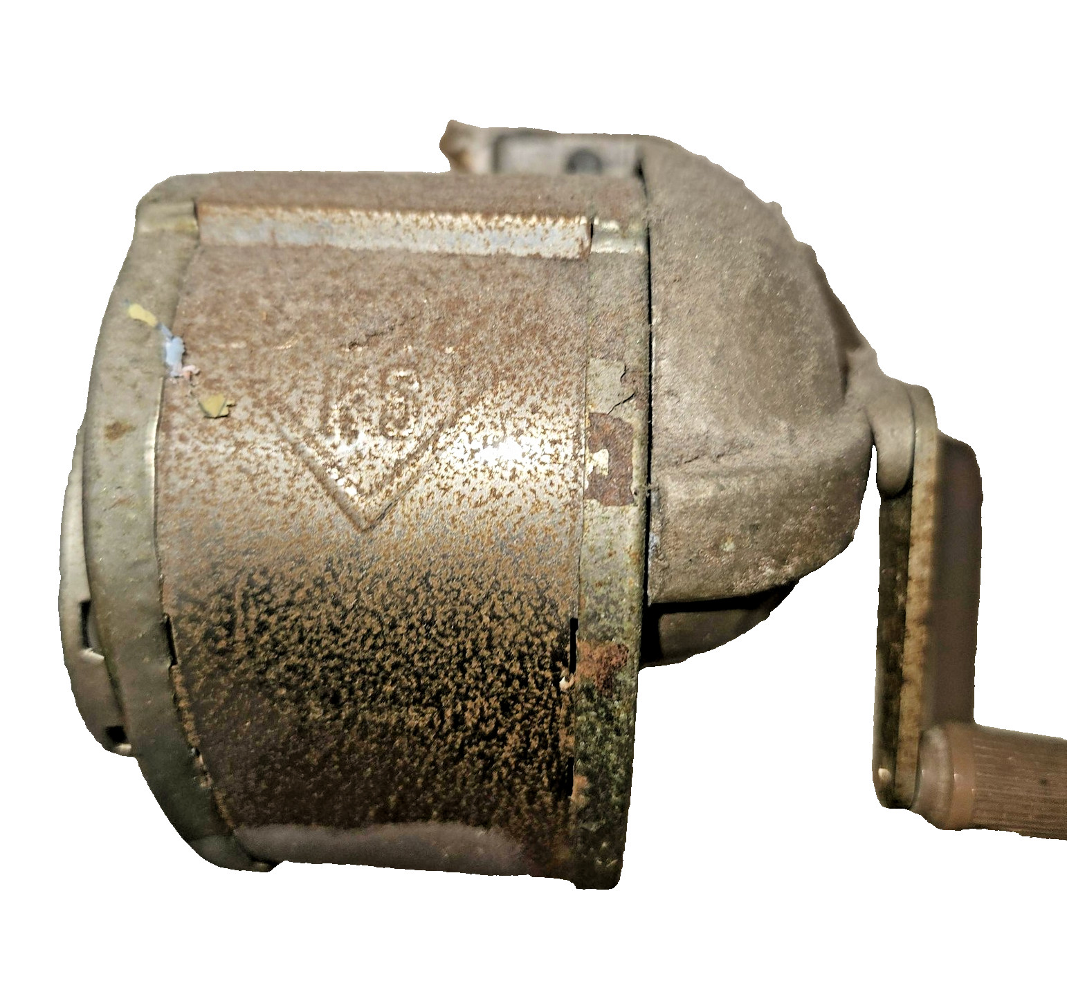 Vintage Boston Hand Grind Pencil Sharpener Metal Heavy Duty Industrial USA