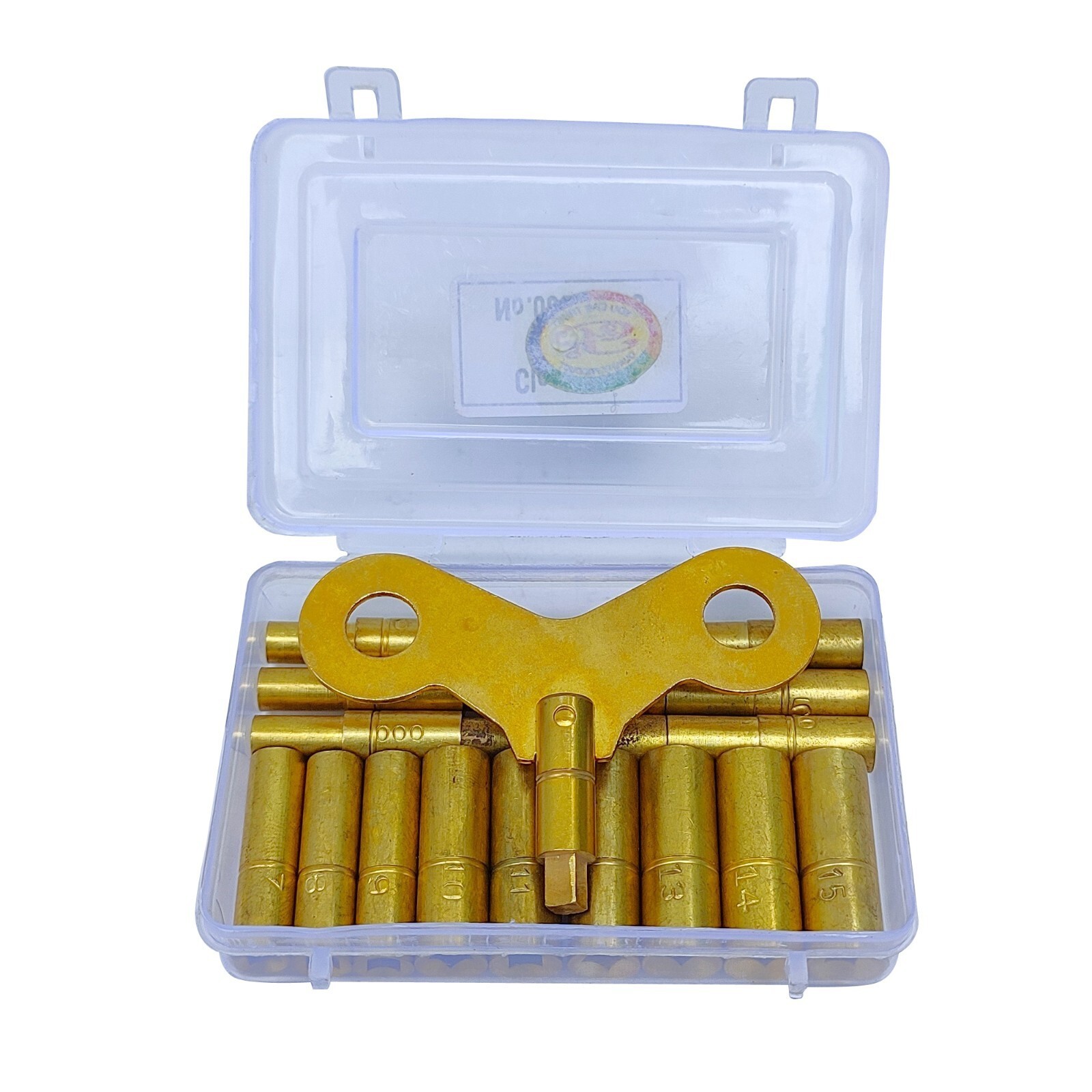 19 Piece Clock Winding Key Set  All Clock Key brass Set No. 000 to 15 Universal