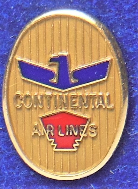 ✈️ Vtg. Continental Airlines 10K employee service award Tie/Lapel screw back pin