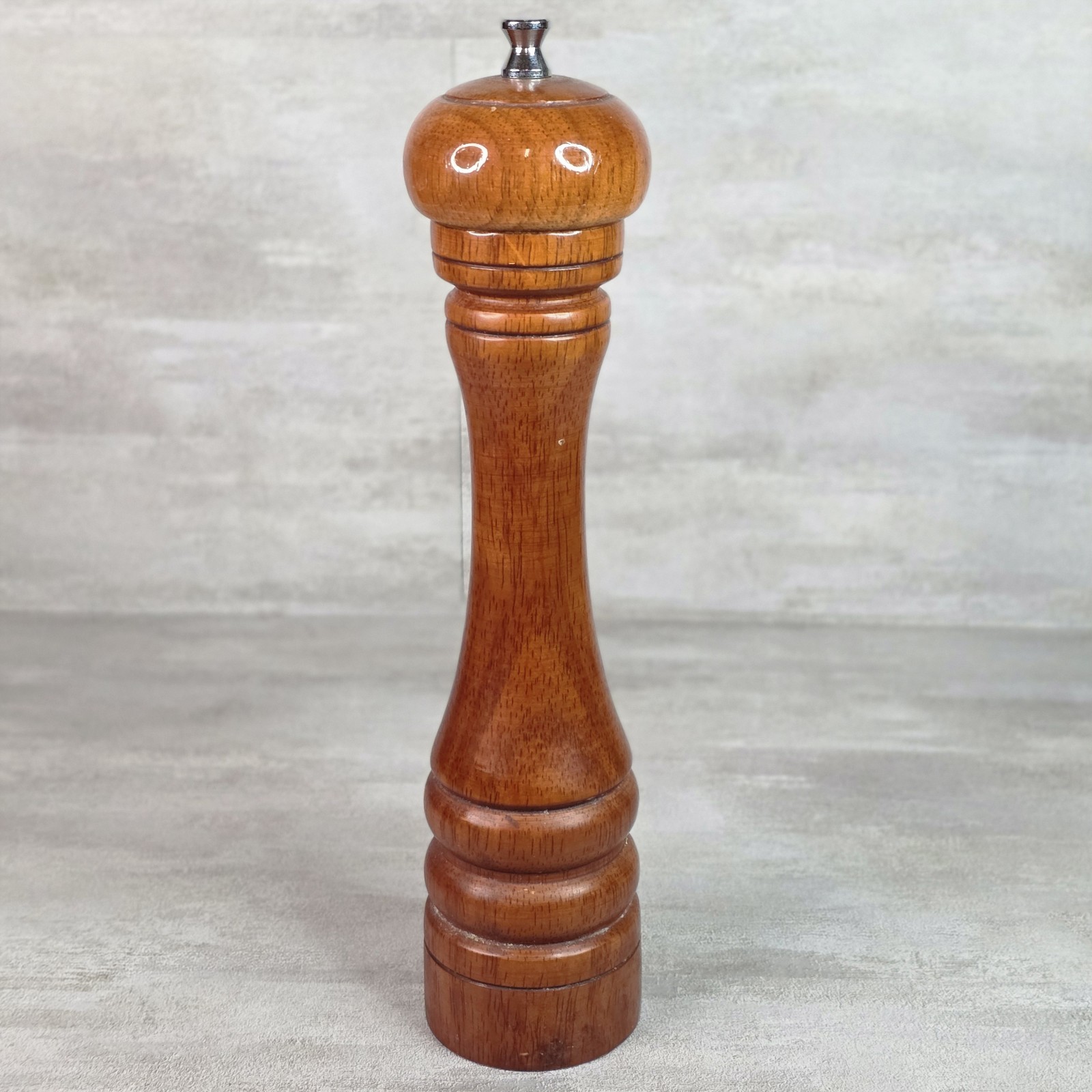 Vintage Mr. Dudley Turned Solid Wood Pepper Mill 10.5