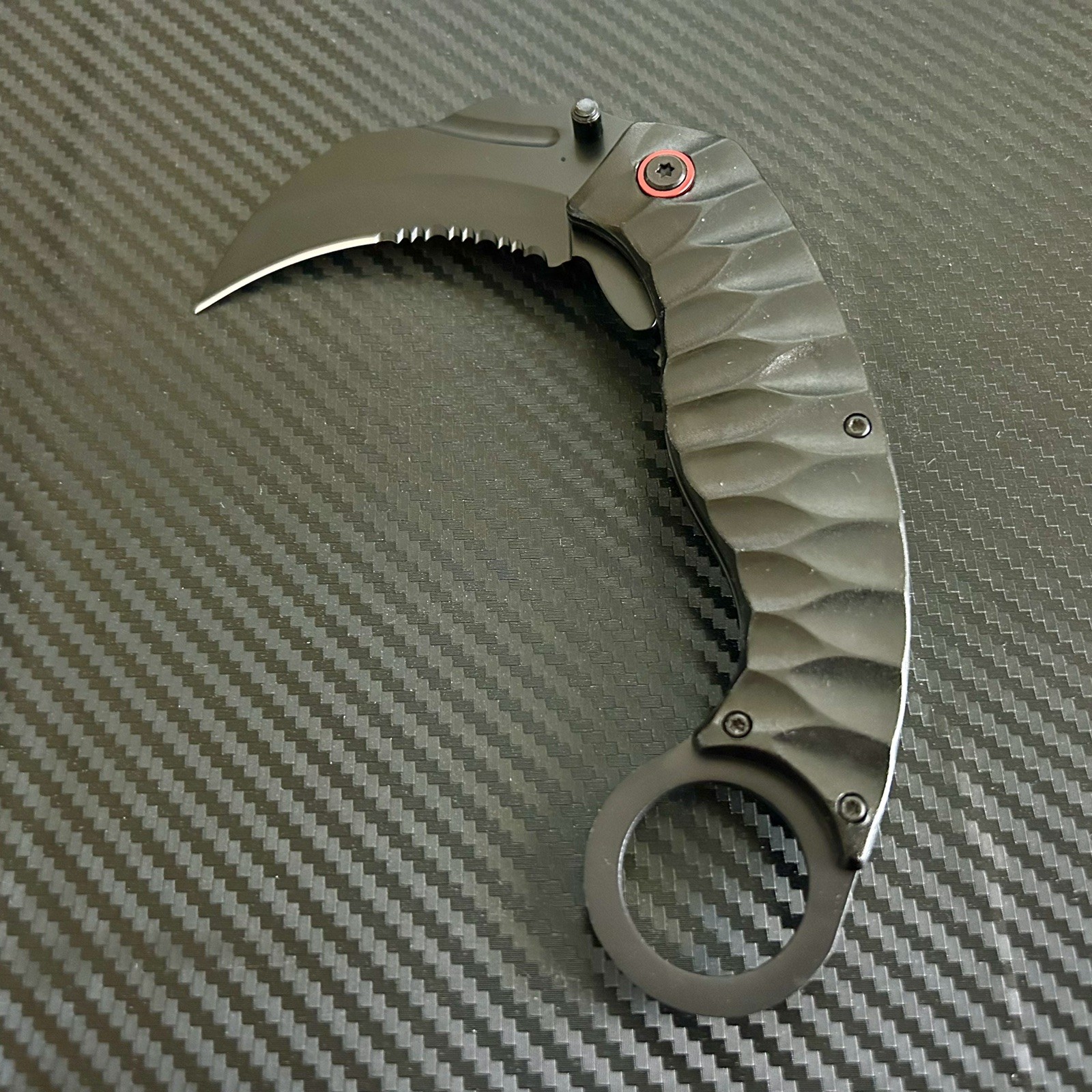 8.5” Black CSGO Tactical EDC Karambit Spring Assisted Open Blade Pocket Knife 8.5” Black CSGO Tactical EDC Karambit Spring Assisted Open Blade Pocket Knife