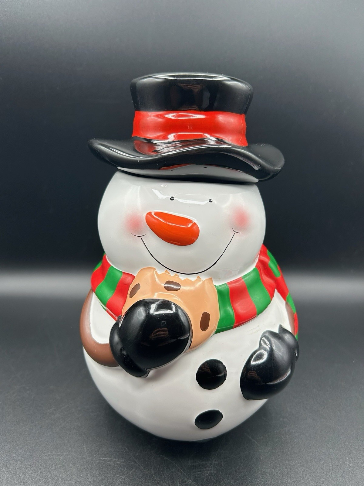 Telaflora Snowman Christmas Cookie Jar Holiday Decor Telaflora Snowman Christmas Cookie Jar Holiday Decor