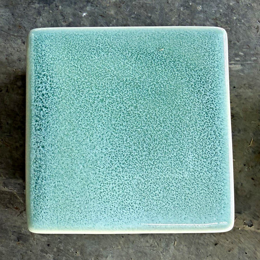 Set of 2 Green Ceramic Square Trinket Box, Decorative Lidded Keepsake Box