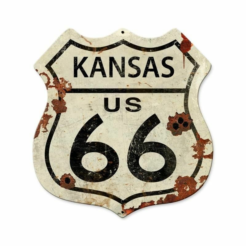 KANSAS ROUTE 66 SHIELD SHAPED 15\ KANSAS ROUTE 66 SHIELD SHAPED 15\