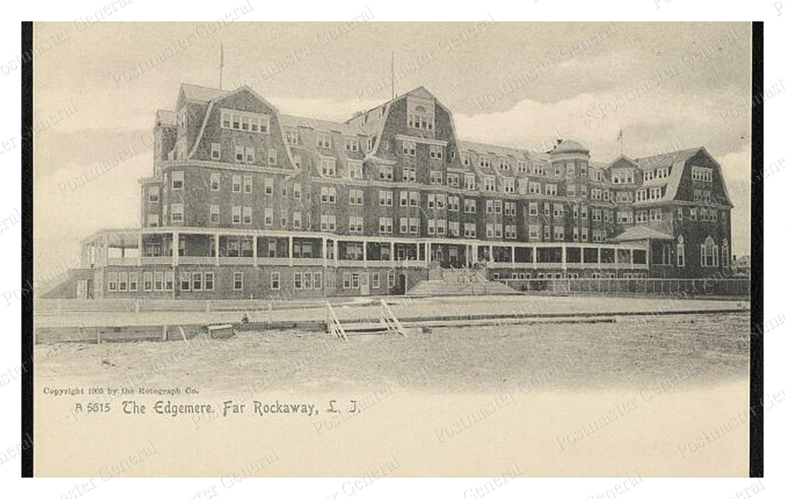 Far Rockaway New York Edgemere Hotel Standard Postcard COPY RPPC