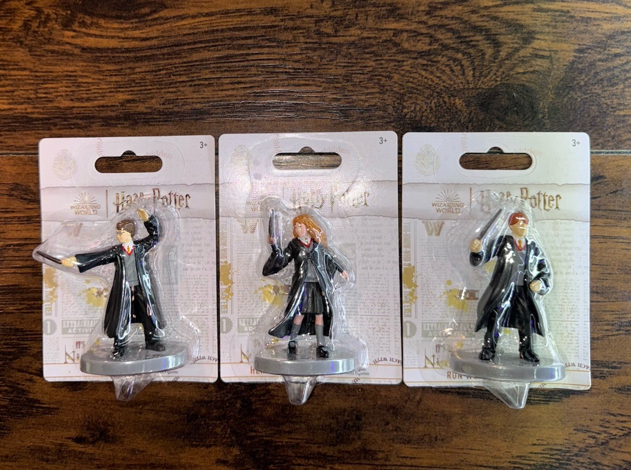 Harry Potter Figure Set of 3 Harry Hermione Ron Weasley Wizarding World New