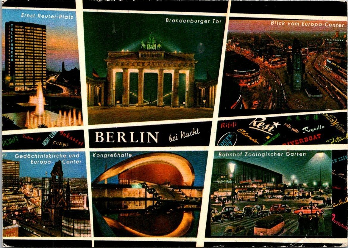 Vintage Berlin Germany Multi View Postcard