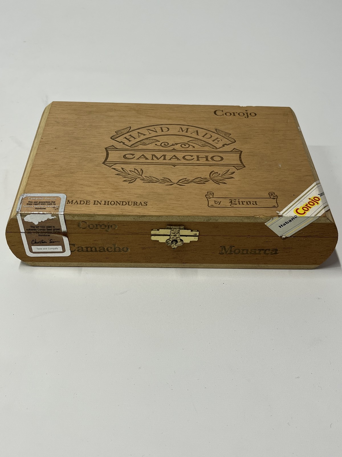 Original Camacho Corojo Monarca  Wooden Cigar Box Empty GUC