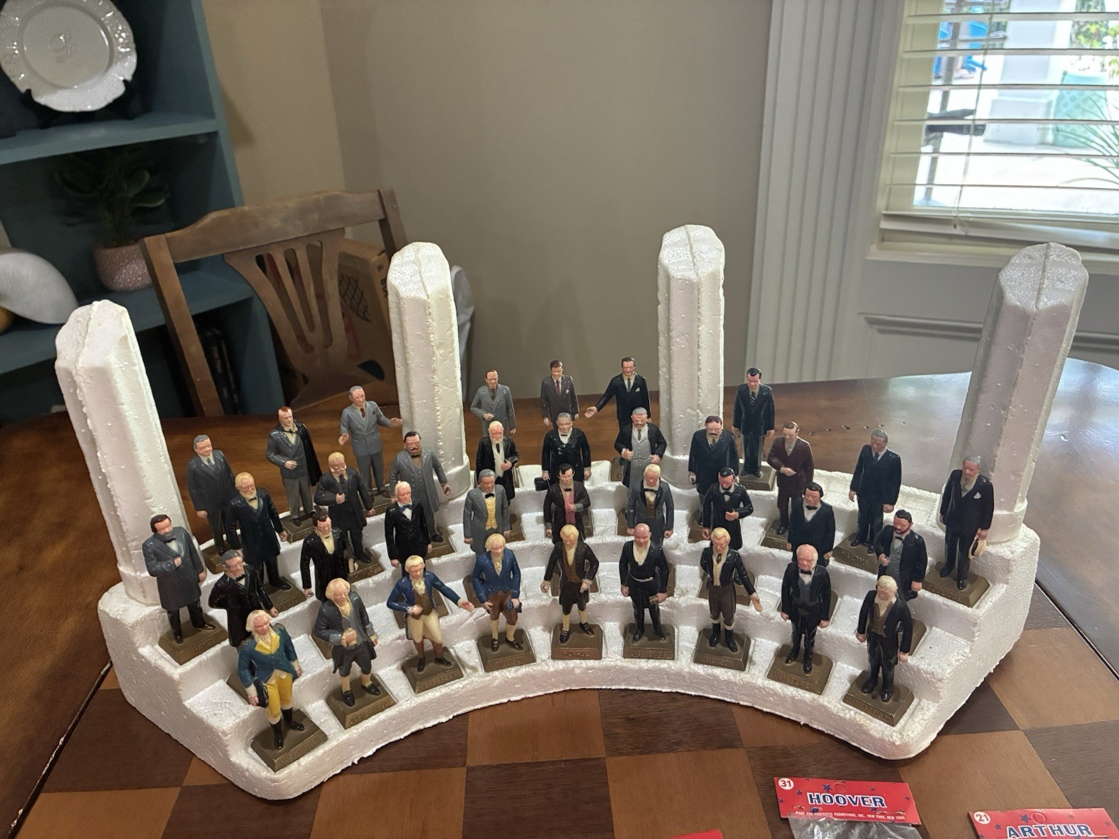 Vintage Marx President Presidential Figure Set of 36 with Base Stand COMPLETE