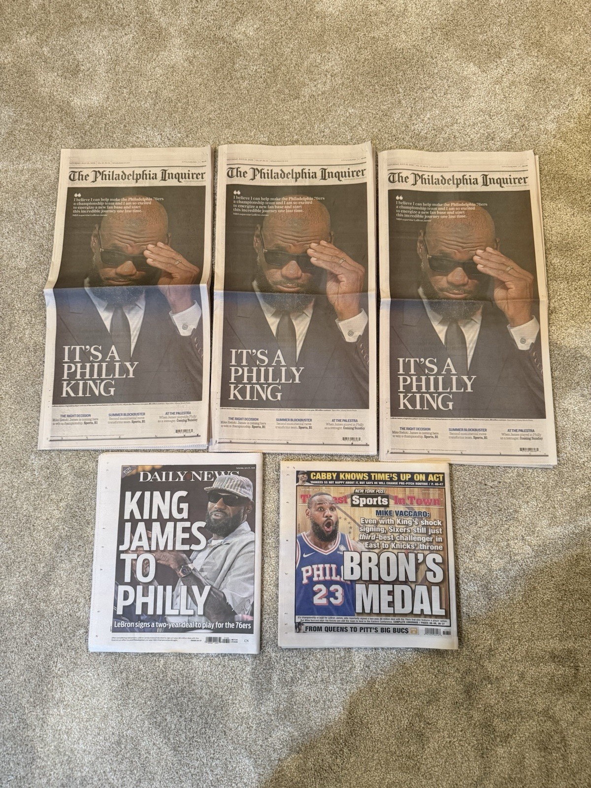 The Philadelphia Inquirer LeBron James Cover July 25 2026 76ers