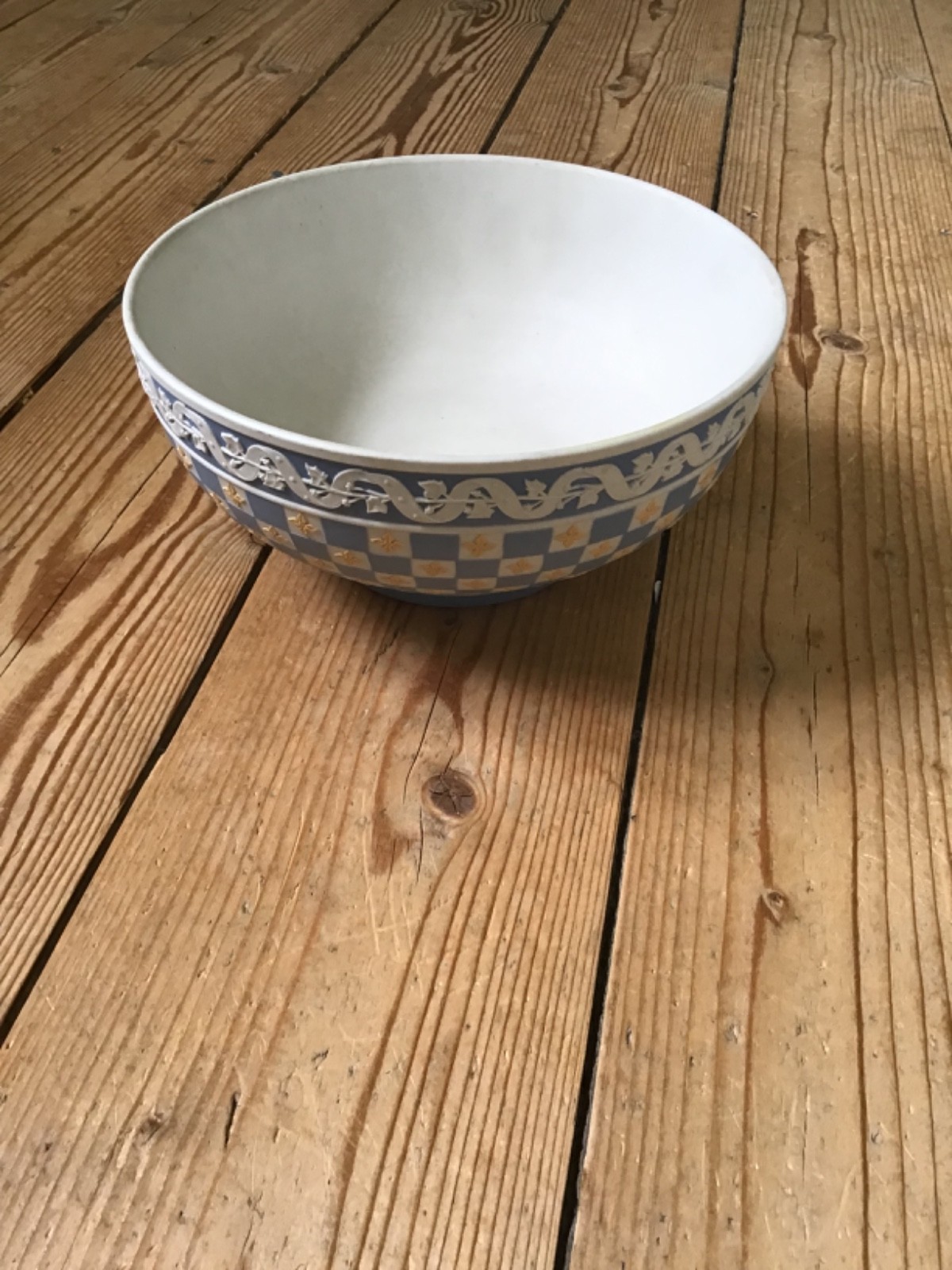 Wedgwood Jasperware Tri Colour Dice Museum Series Fruit Bowl.